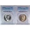 Image 1 : 2-1964-D KENNEDY HALF DOLLAR PCGS MS65 GEMS