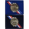 Image 1 : UNC SILVER DOLLAR BOX/COA: 1991 USO + 1986 S.O.L