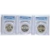 Image 1 : ( 3 ) PCGS GRADED MS-64 FRANKLIN HALF DOLLARS: 2 1955 & 1958-D