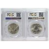 Image 2 : ( 2 ) 1954-S FRANKLIN HALF DOLLARS, PCGS MS-64