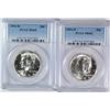 Image 1 : 2-1964-D KENNEDY HALF DOLLAR PCGS MS65 GEMS