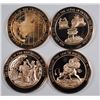 Image 1 : ( 4 ) FRANKLIN MINT COLLECTABLE MEDALS OF THE BIBLE