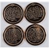 Image 2 : ( 4 ) FRANKLIN MINT COLLECTABLE MEDALS OF THE BIBLE