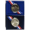 Image 1 : UNC SILVER DOLLAR BOX/COA: 1991 USO + 1986 S.O.L