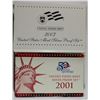 Image 1 : U.S. SILVER PROOF SET BOX/COA: 2007 + 2001
