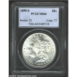 1899-S $1 MS64 PCGS. Boldly struck with pure-white cartwheel luster and a few light abrasions. Th...