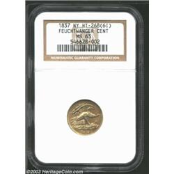 1837 Feuchtwanger One Cent New York, NY MS63 NGC....