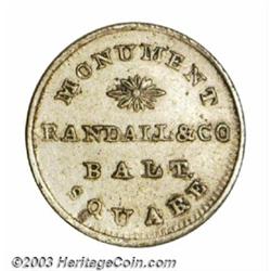 Undated Randall &amp; Co Baltimore, MD VF30. Low-403A. HT-147. R.6. German Silver. 15 mm. The sta...