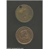 Image 1 : Unusual 1864 Abraham Lincoln Patriotic With An Integral Loop Brass XF45. Fuld-131A/349Ab. R.7. A...