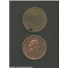 Image 2 : Unusual 1864 Abraham Lincoln Patriotic With An Integral Loop Brass XF45. Fuld-131A/349Ab. R.7. A...