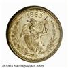 Image 3 : Gem 1863 Eagle And Amazon Struck Over An 1863 Cent MS65. Fuld-160/218do. R.9. This is one of the...