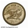 Image 4 : Gem 1863 Eagle And Amazon Struck Over An 1863 Cent MS65. Fuld-160/218do. R.9. This is one of the...