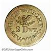 Image 3 : Undated Rare Silver Mine Token MS62. Brass. Fuld-286A/287b. R.9. An exceedingly rare die combinat...