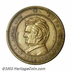 Undated Presidents House VF35. Brass. Fuld-510/510Ab. R.8. The obverse of this Presidential campa...