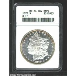 1878 8TF $1 MS64 Obverse Deep Mirror Prooflike ANACS....