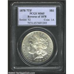 1878 7TF $1 Reverse of 1878 MS65 PCGS. A lovely example of this first year issue for the Morgan D...