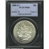 Image 1 : 1880-CC $1 MS64 PCGS. Dusky pearl-gray patina. While the centers are not fully struck, this lustr...