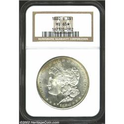 1880-S $1 8 Over 7 MS65 * NGC. VAM-9. Top 100 Variety. <B>NGC has certified this coin as an ordin...