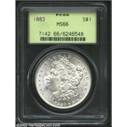 1883 $1 MS66 PCGS. A boldly struck and lightly toned Gem. Lustrous, and with a virtually pristine...