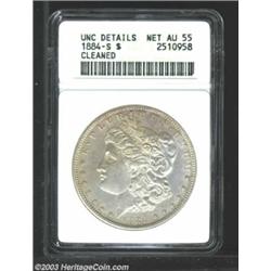 1884-S $1--Cleaned--ANACS. Unc Details, Net AU55....