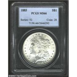 1885 $1 MS66 PCGS. In this grade, the 1885 is much scarcer than some of the other early Morgan Do...