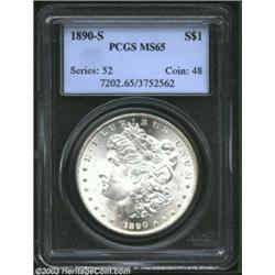1890-S $1 MS65 PCGS. An exquisitely struck Gem with impressively preserved surfaces and an especi...
