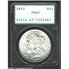 Image 1 : 1892 $1 MS63 PCGS. Lustrous, brilliant, and well struck with refreshingly clean fields and a few...