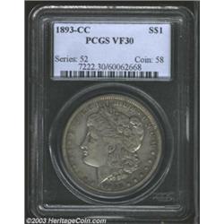 1893-CC $1 VF30 PCGS....