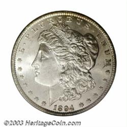 1894 $1 MS63 PCGS. After the 1901 (and discounting the 1895), the 1894 is the rarest Philadelphia...