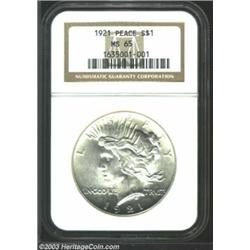 1921 $1 MS65 NGC....