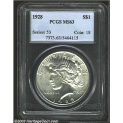 1928 $1 MS63 PCGS....