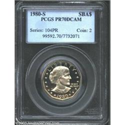1980-S SBA$ PR70 Deep Cameo PCGS. A marvelous Superb Gem proof, flawlessly made and perfectly pre...