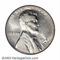 1943-S 1C Cent--Struck on 10C Planchet--AU58 PCGS....