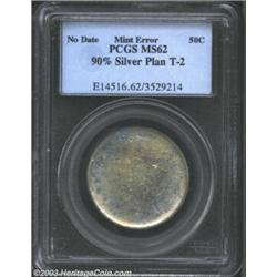 Undated 50C 90% Silver Type Two Half Dollar Planchet MS62 PCGS....