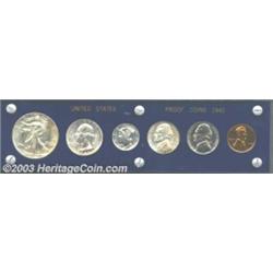 An Uncertified 1940 Proof Set housed in the original cellophane envelopes. The set includes: <B>C...