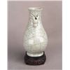 Image 3 : A CHINESE CRACKLE-GLAZED ZUN WITH WOODEN BASE