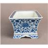 Image 4 : A BLUE AND WHITE RECTANGULAR PORCELAIN FLOWER POT