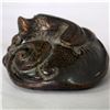 Image 3 : A BRONZE PAPERWEIGHT IN THE FORM OF AUSPICIOUS BEAST