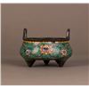 Image 1 : A THREE-FOOTED CLOISONNE CENSER