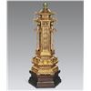 Image 1 : A CHINESE GILT PAGODA WITH WOOD BASE