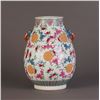 Image 1 : A CHINESE FAMILLE ROSE PORCELAIN VASE OF FORTUNE