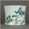 Image 2 : A FAMILLE ROSE PORCELAIN BRUSH POT