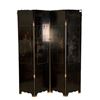 Image 2 : LACQUERED SCREEN WITH WHITE CRANES AND WILLOWS