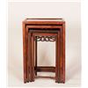 Image 4 : A FOUR-IN-ONE HARDWOOD SIDE TABLE
