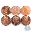 Image 1 : Estate Lot 6x 1oz .999 Fine Copper Coins. You will receive 6 different versions of the 1oz Copper Co