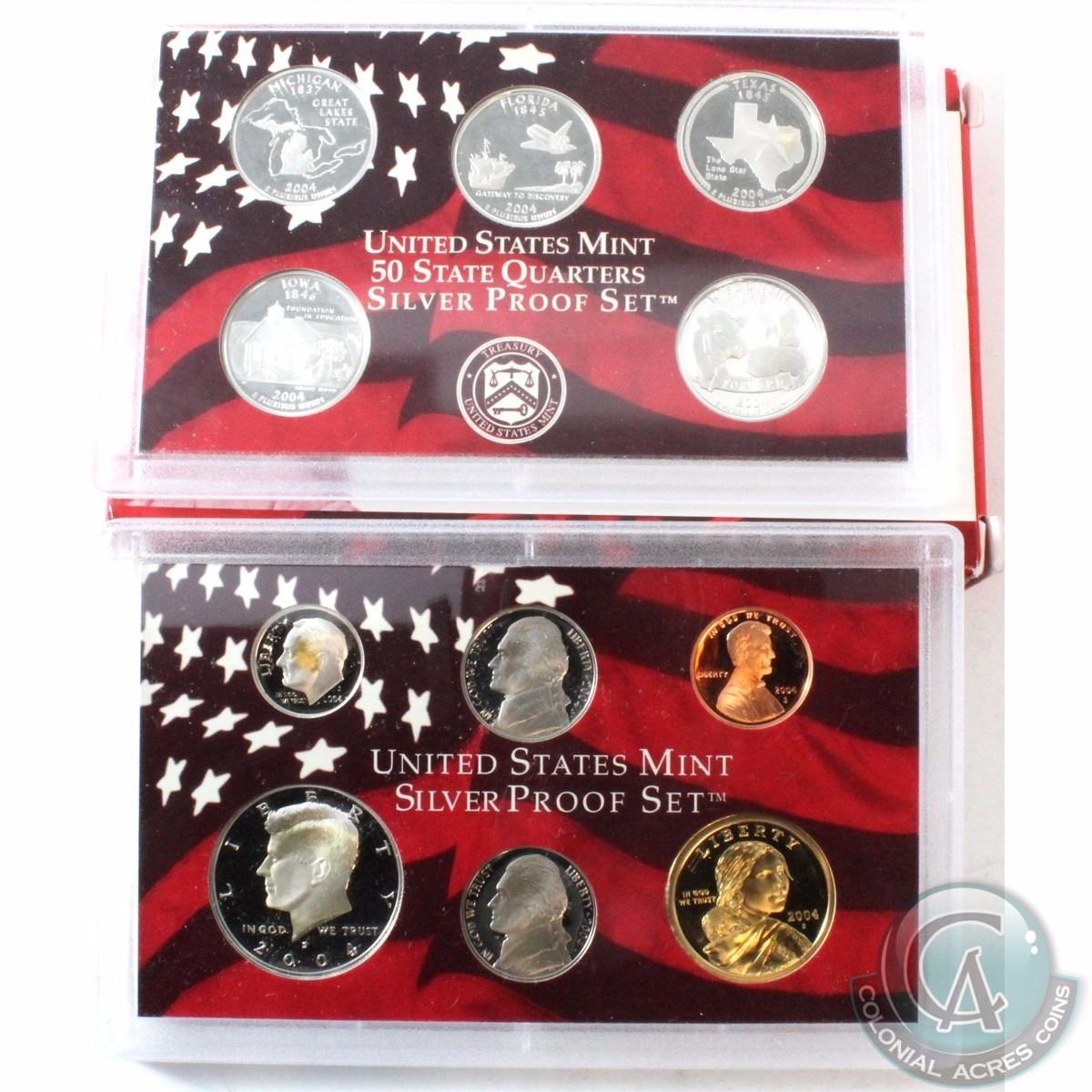 2004 United States Mint Silver Proof Set with certificate and Display ...