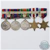 Image 2 : 5x World War Service Medals Pin with ribbon.