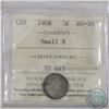 Image 1 : 1908 Small 8 5-cent ICCS Certified AU-50