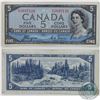 Image 1 : 1954 Devil's Face $5.00 Note from the Bank of Canada