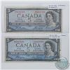 Image 1 : Complete Signature Type Set of the 1954 Devil's Face $5.00 Note in Fine or better condition. Include